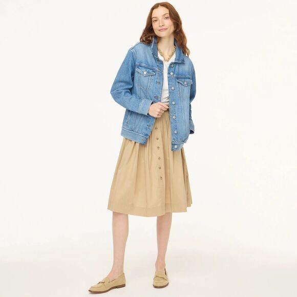 NWT J CREW Factory Relaxed denim jacket - Picture 2 of 7